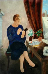 Seated Woman and the Manicure and Portrait of Frosca Munster, 1929